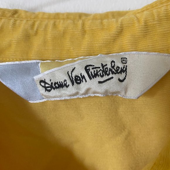 Diane von Furstenberg Yellow Cord Shirt - Picture 2 of 2